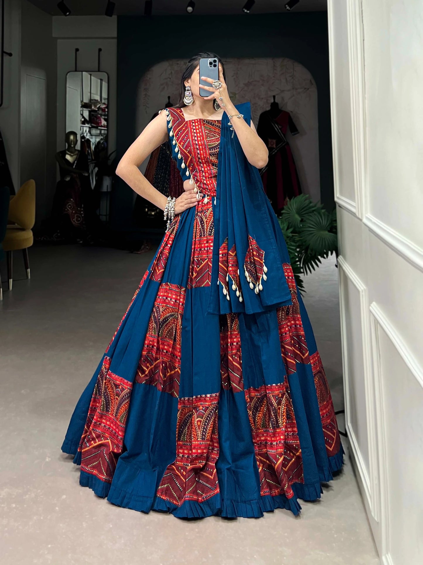 Vastra Creation's Designer Cotton Lehenga Choli Set