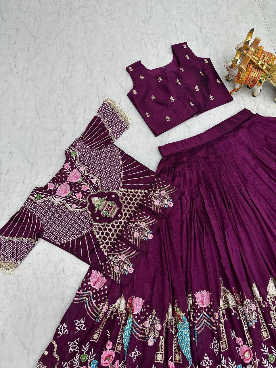 Shree Ram Creation Festival Special Lehenga Choli with Koti Set