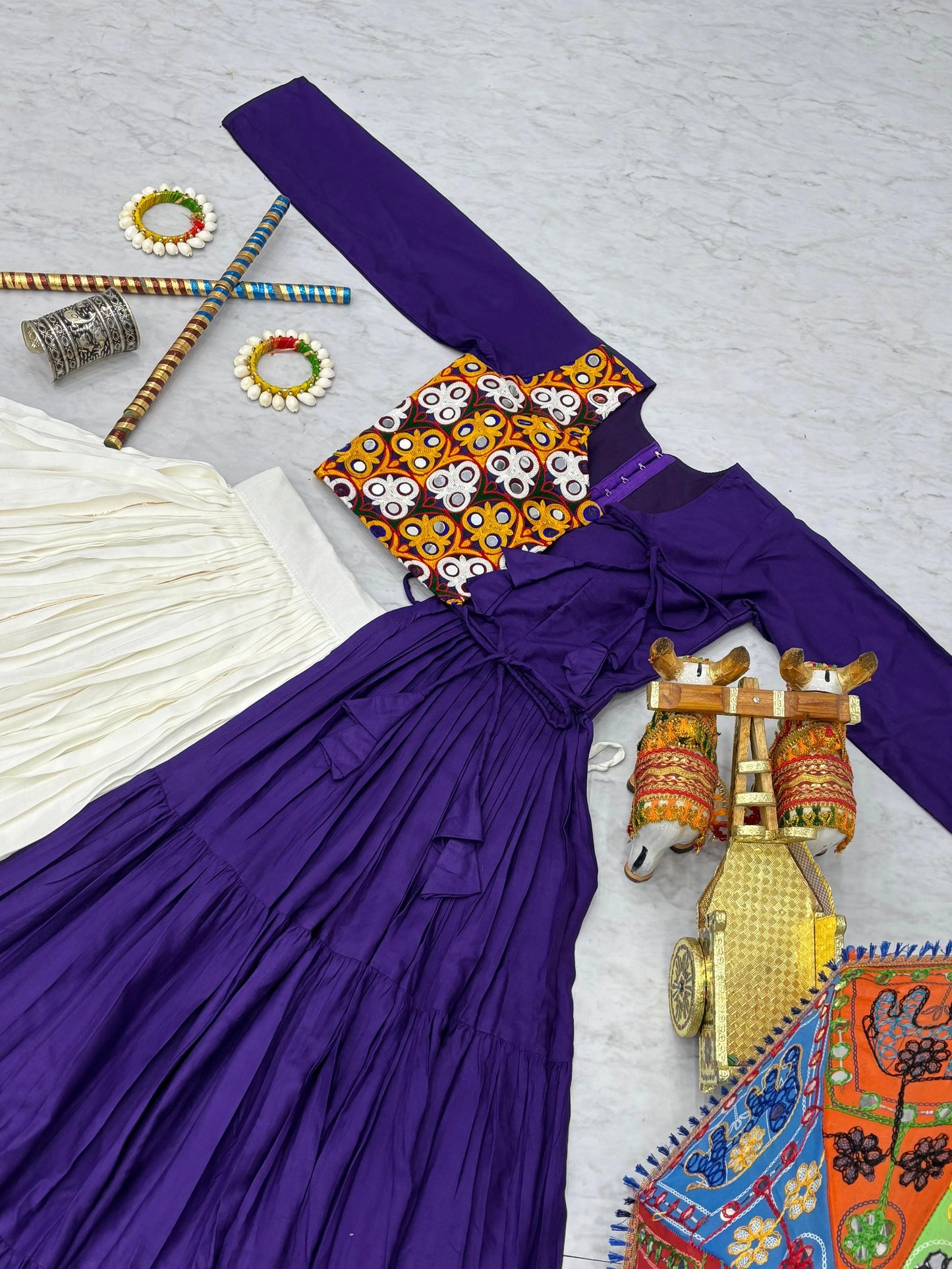 Shree Ram Creation Navratri Special Gamathi Work Lehenga Choli
