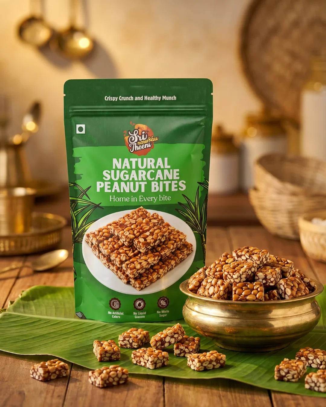 Sri Norukku Theeni Natural Sugarcane Peanut Bites