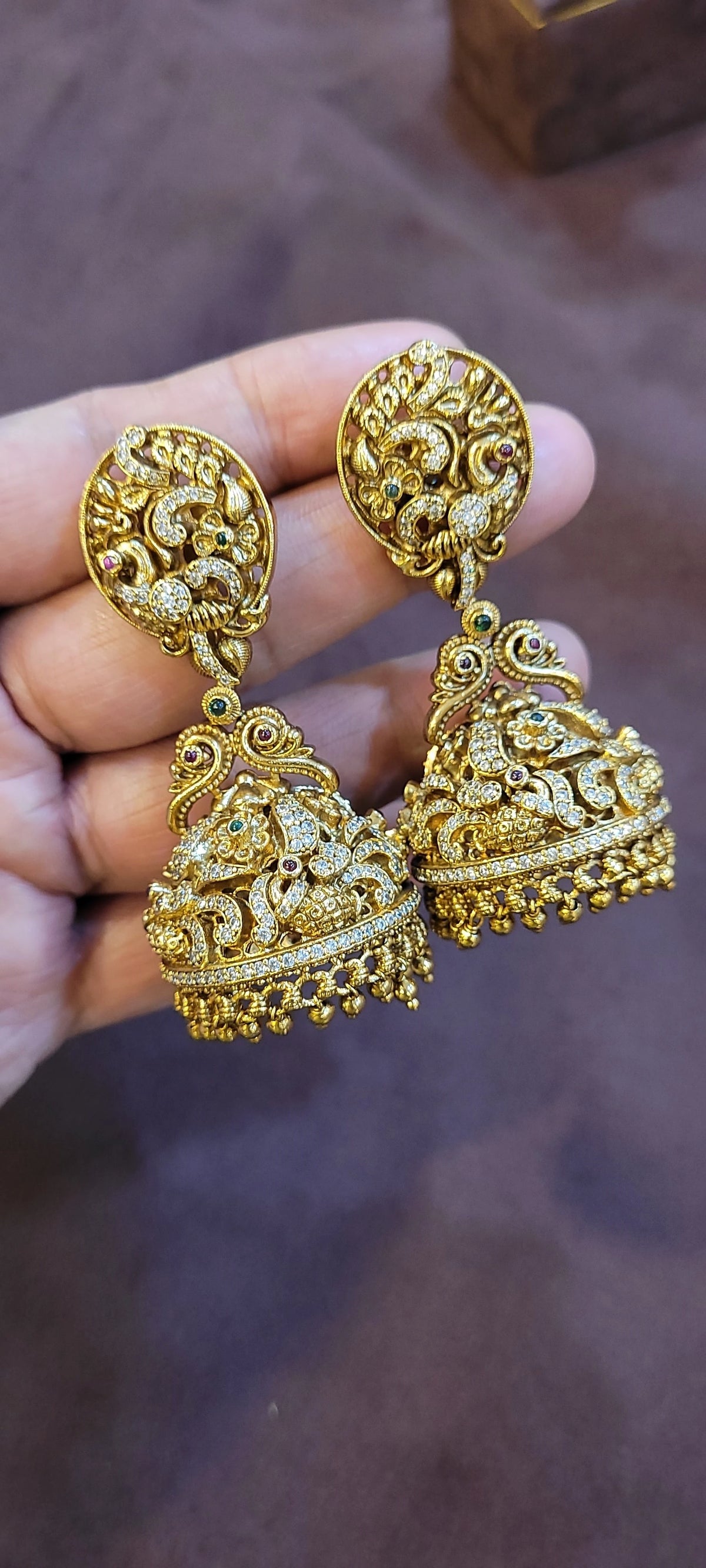 Elegents' Big Peacock Jhumka