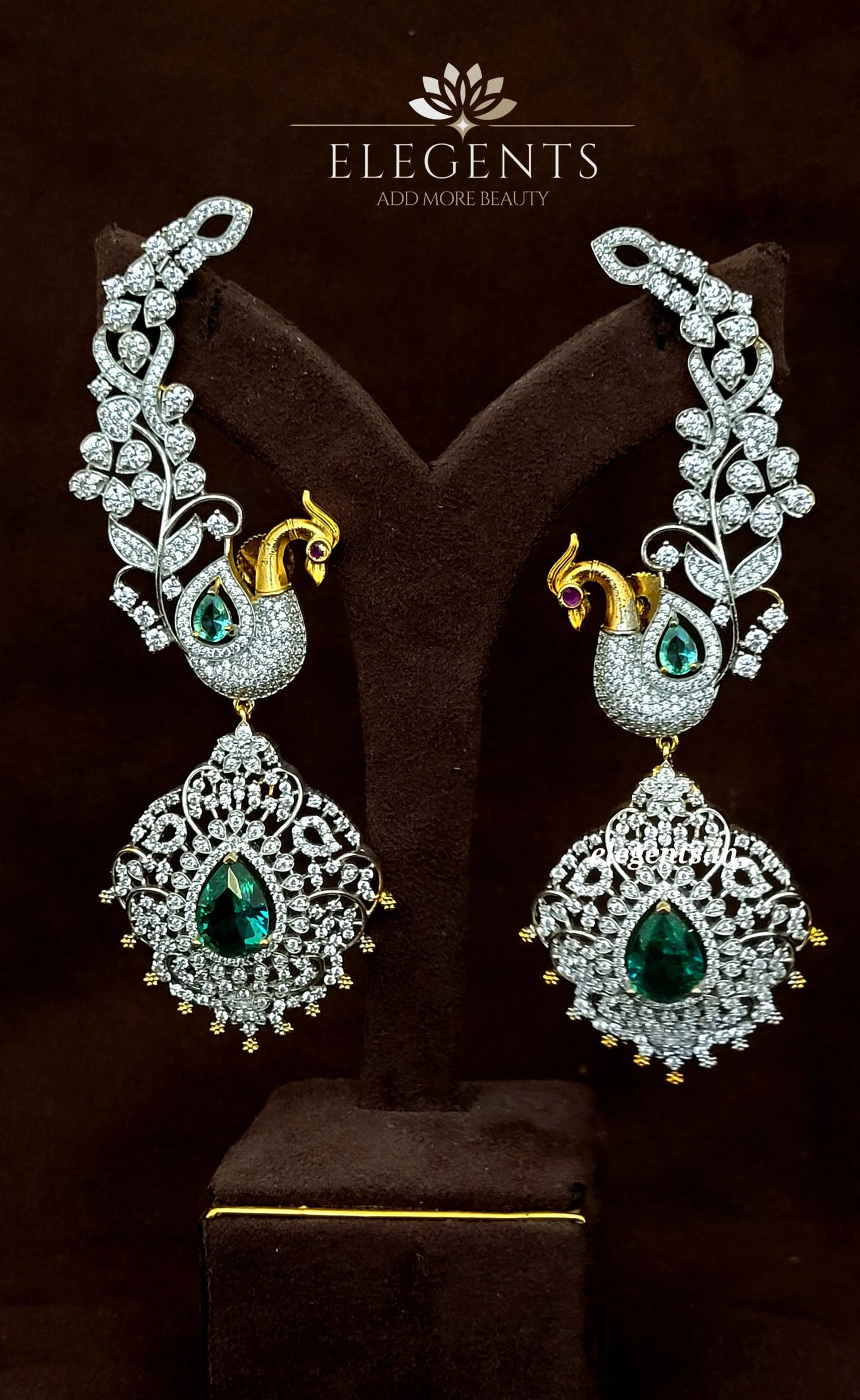 Elegents' Big Peacock Ear Cuff
