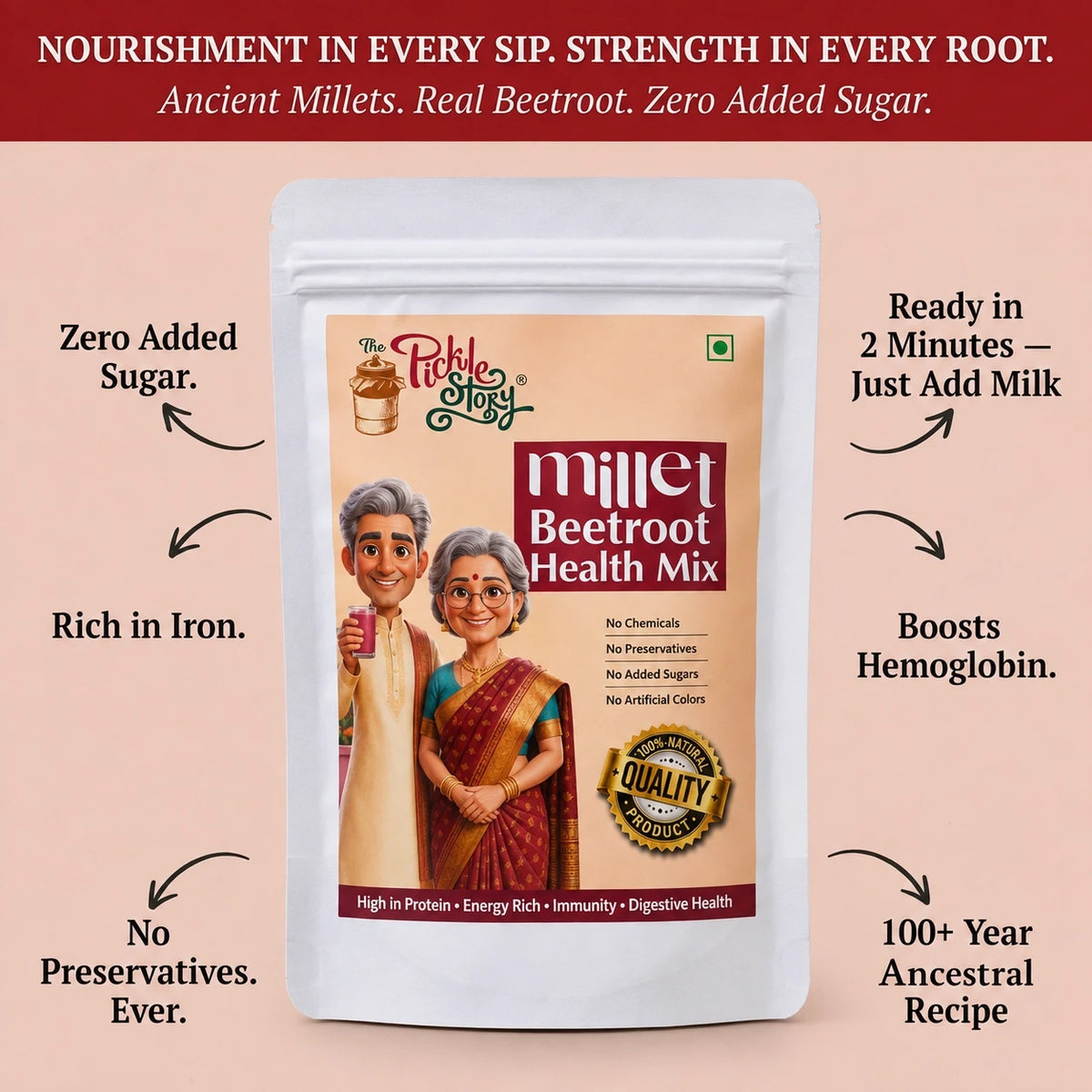 Picklestory Millet Beetroot Health MIx