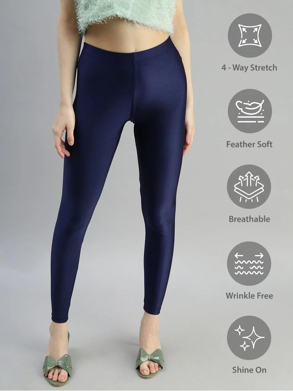 Prisma's Shimmer Leggings - Navy Blue