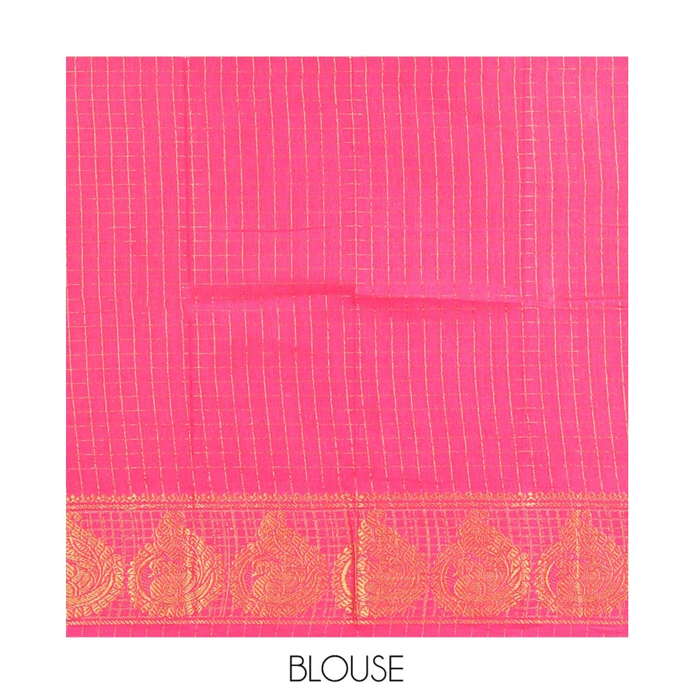 Pothys Wine Plain Sungudi Cotton Saree