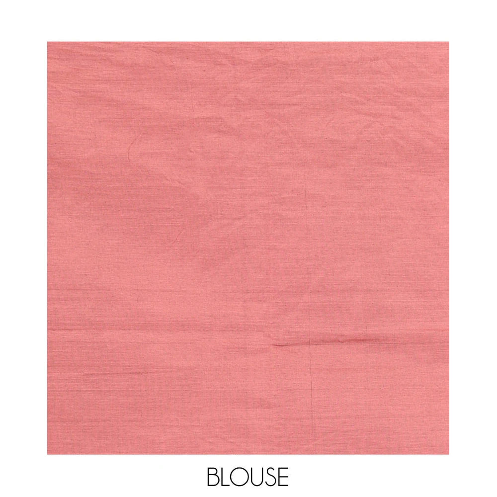 Pothys Borderless Onion Pink Plain South Cotton Saree