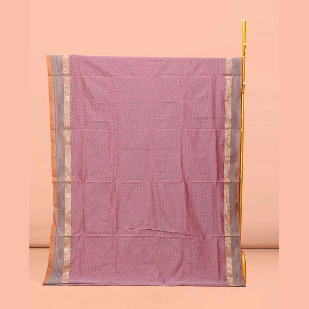 Pothys Pale Pink Poly Cotton Saree