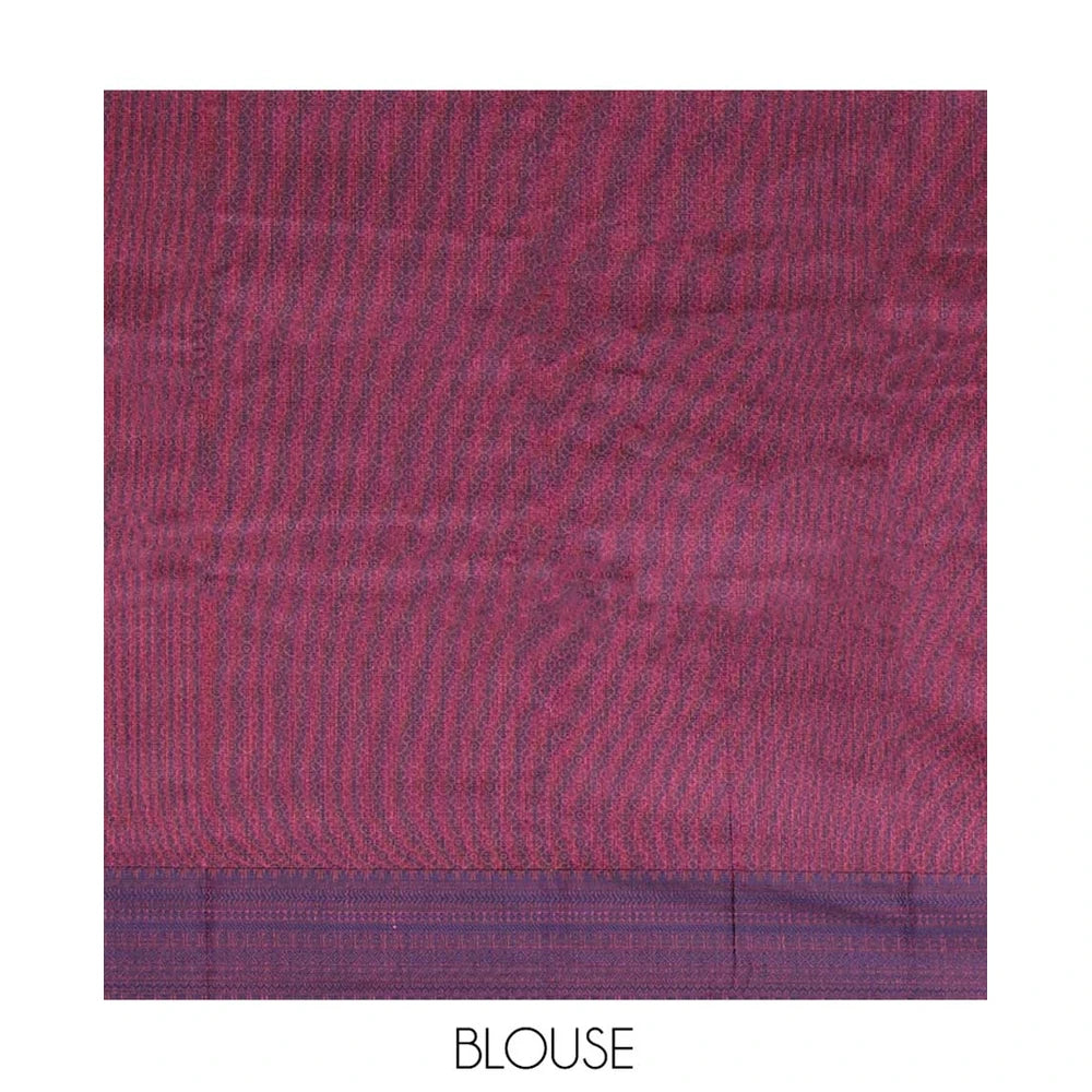 Pothys Pink Semi-Silk Cotton Saree, Delicately Designed with Square Buttas All Over Its Body, Contrast Traditional Design Border, Intricately Designed Pallu, and Paired with a Matching Blouse