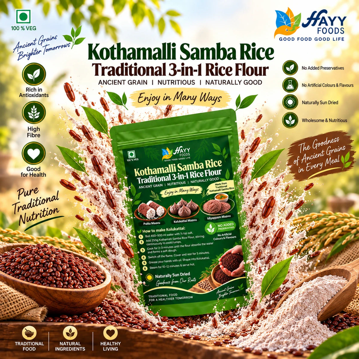 Kothamalli samba Instant 3 in 1 Rice flour