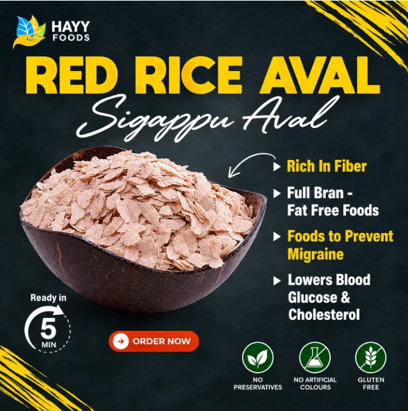Red Rice Aval Poha - Red Rice Flakes
