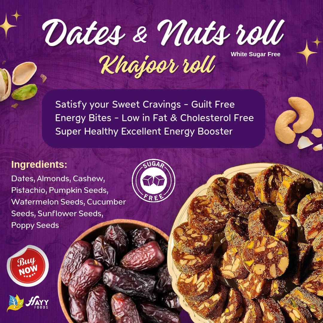 Khajoor Roll / Dates & Nuts Roll