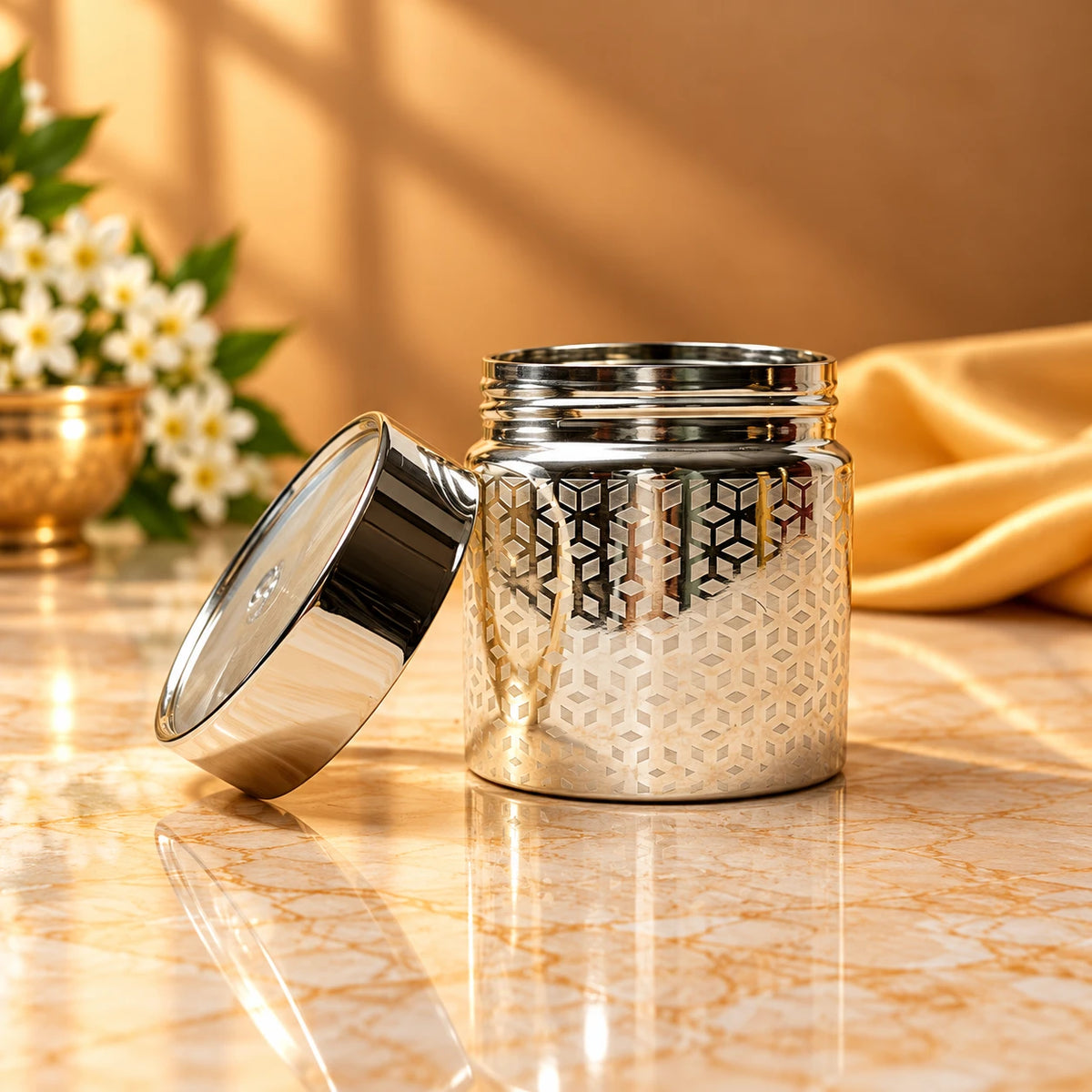 Silver Glow Container