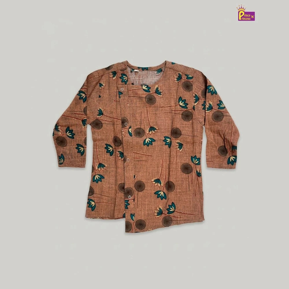Boys Kurta Pajama in Rust KP034
