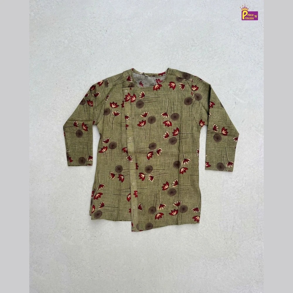 Boys Kurta Pajama Oilve Green KP028