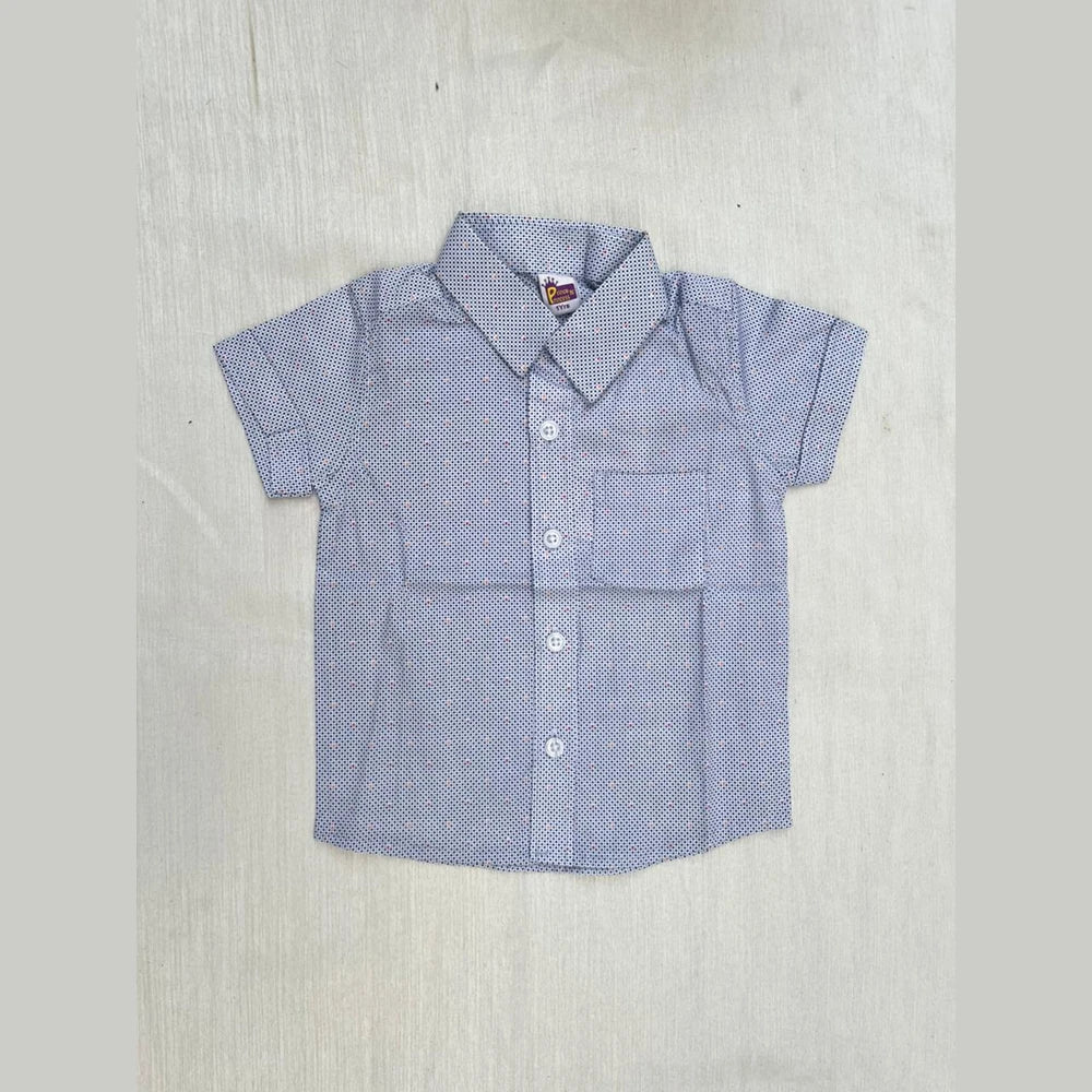 Kids Blue Dot Full Sleeve Shirt in ST123