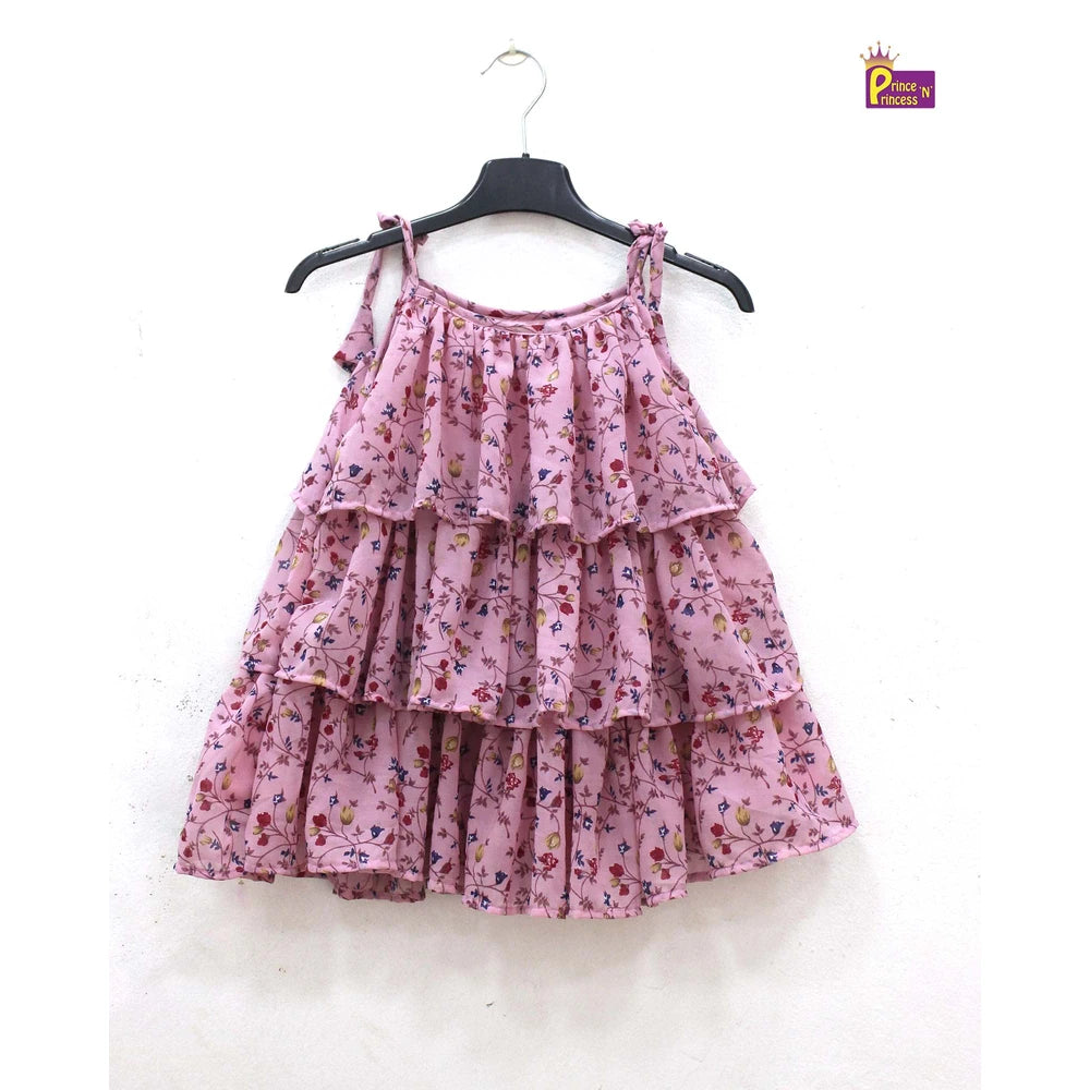 Kids Georgette Blue Trendy Frock WGF084