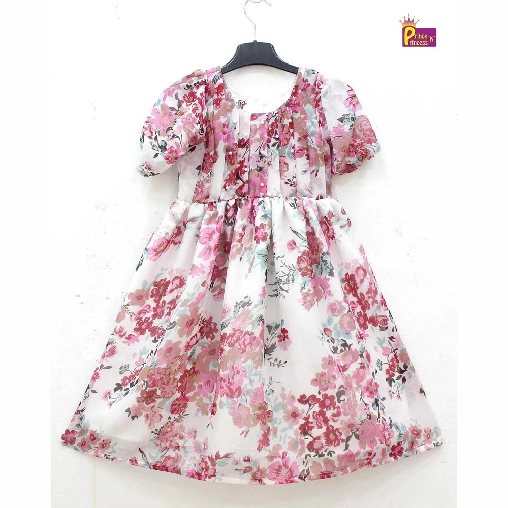 Kids Georgette Pink Trendy Gown WGF021