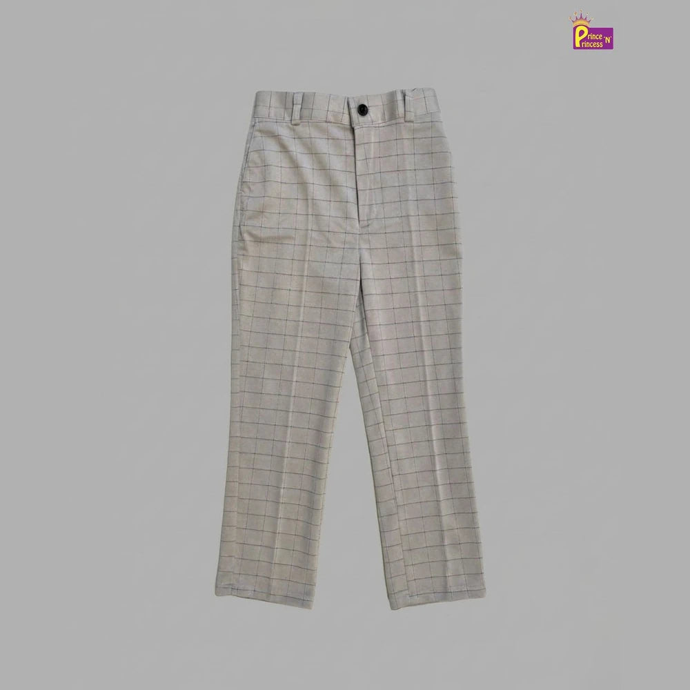 Kids Lycra Full Length Pant in Grey PT024