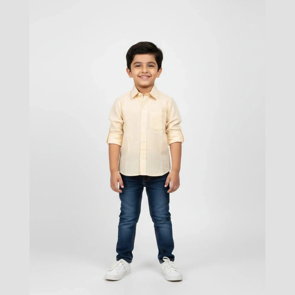 Kids Printed Sandal Full Sleeve Shirt in ST200