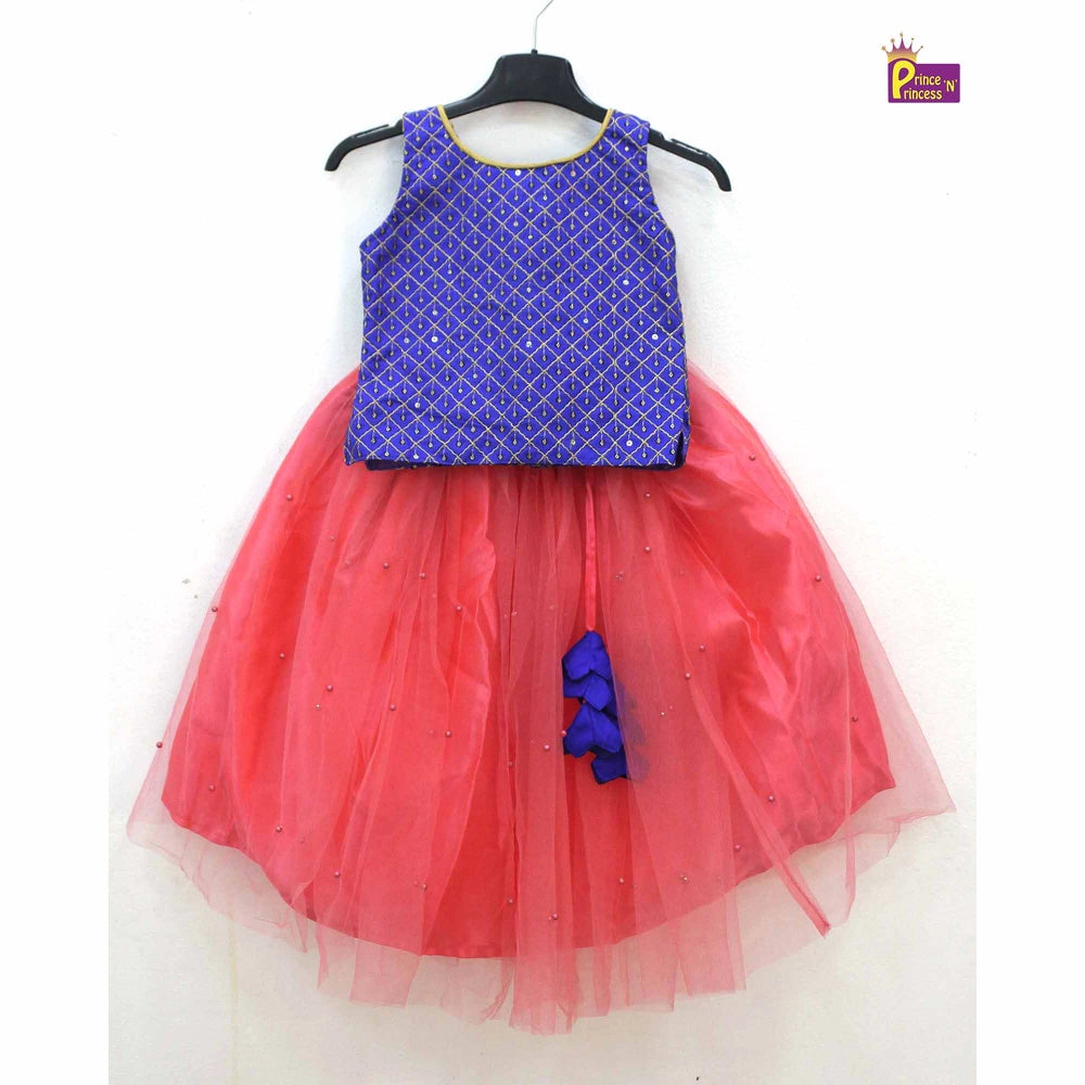Kids Purple Pink Sequence Embroidery Lehenga Choli LC249