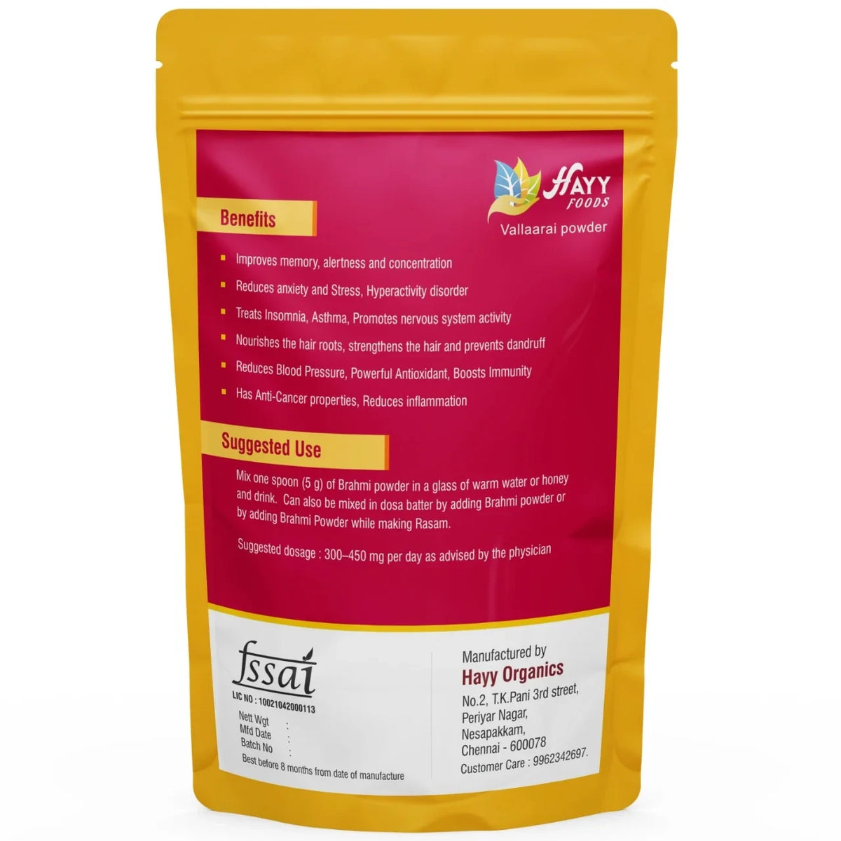 Vallarai Keerai Powder