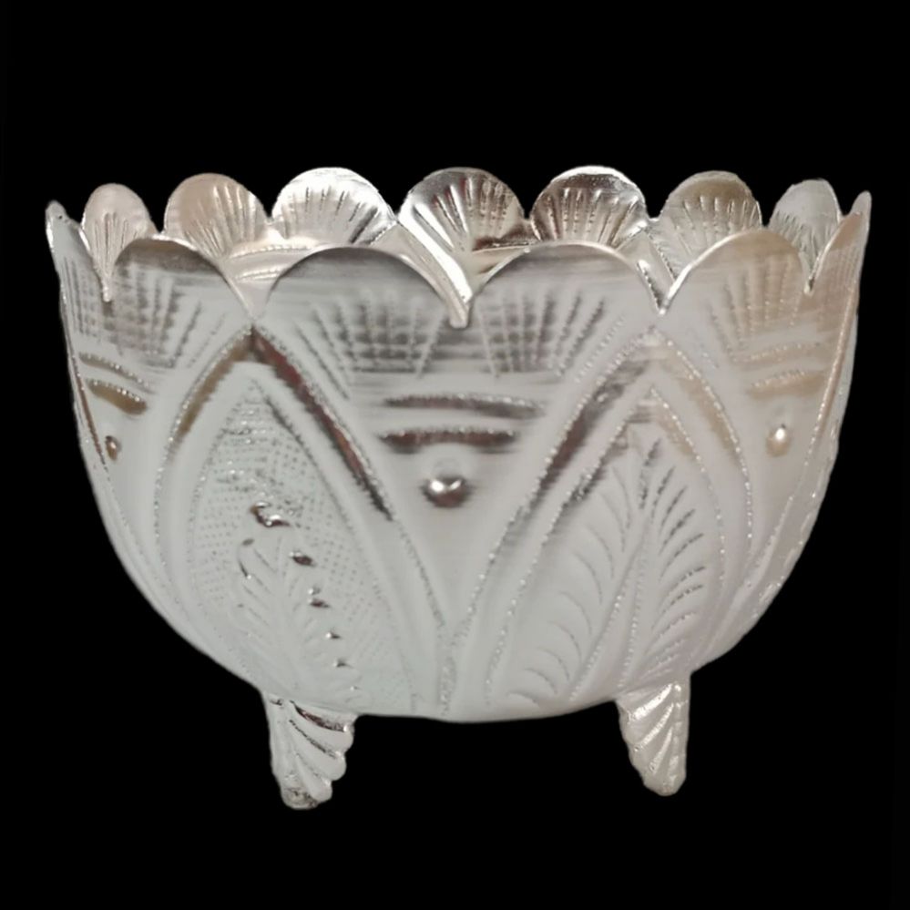 German Silver Bowl - Lotus Sandal