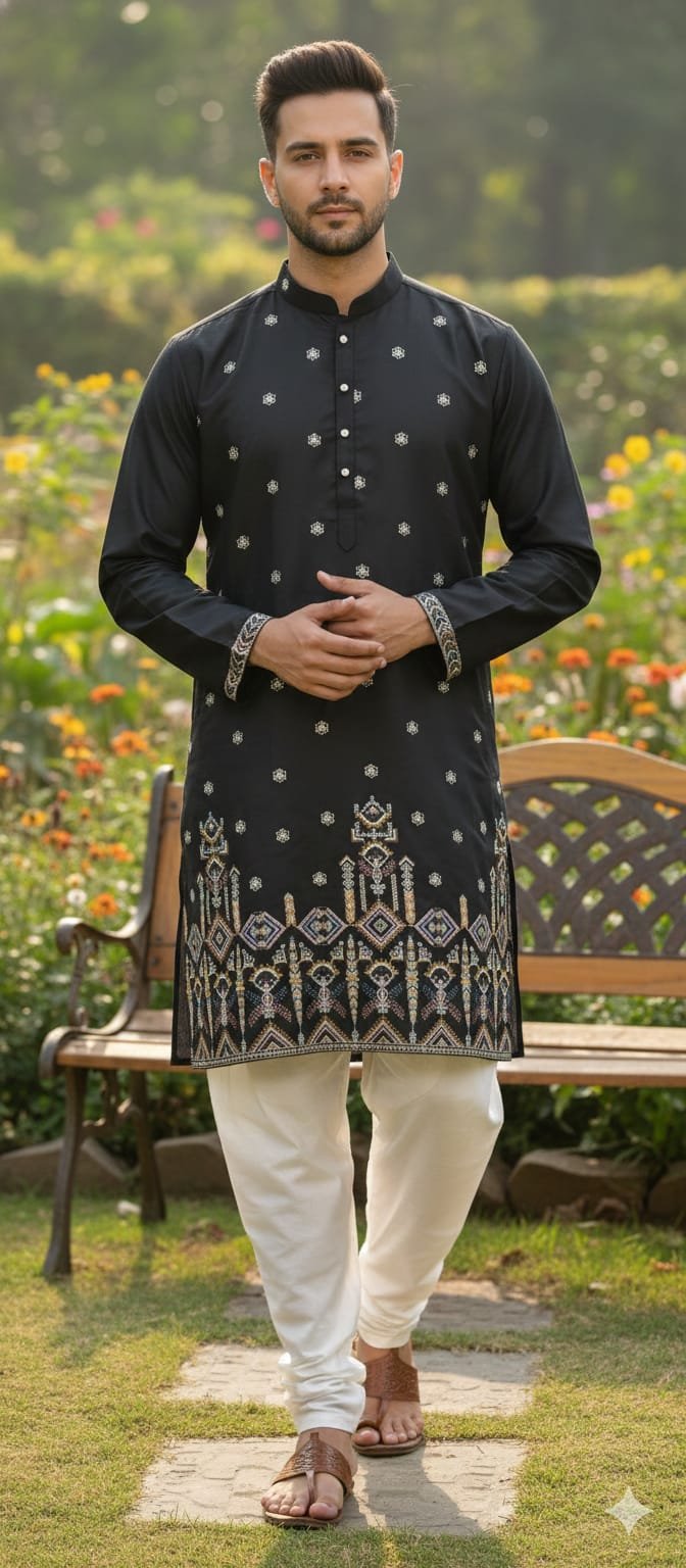 Ananya Exports' Embroidered Coach Fabric Kurta