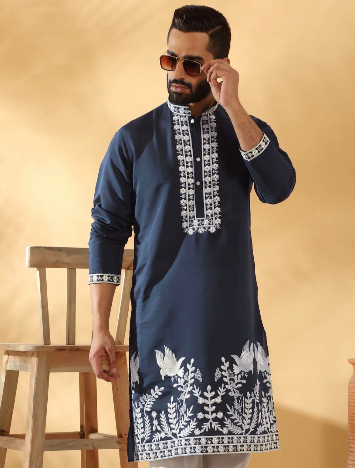 Ananya Exports' Embroidery Roman Fabric Kurta