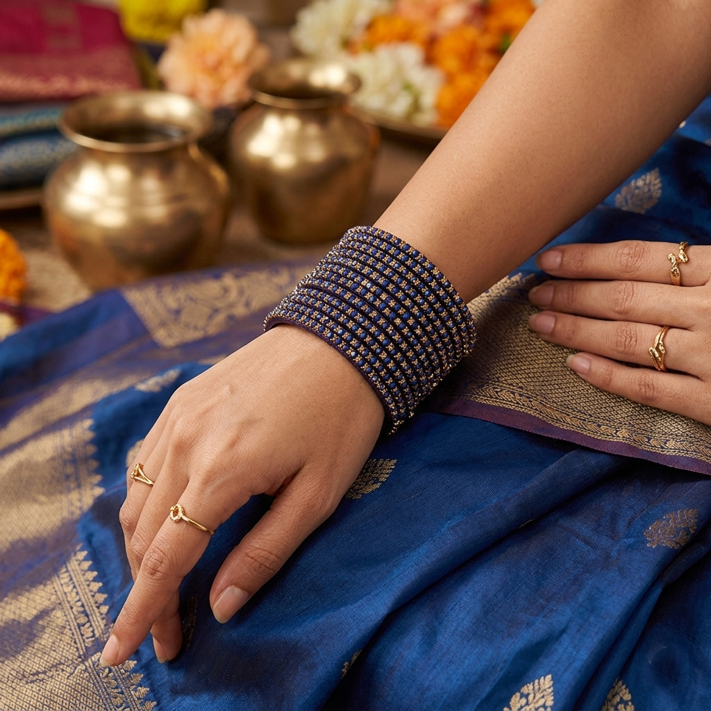 Glass Bangles - Blue 1