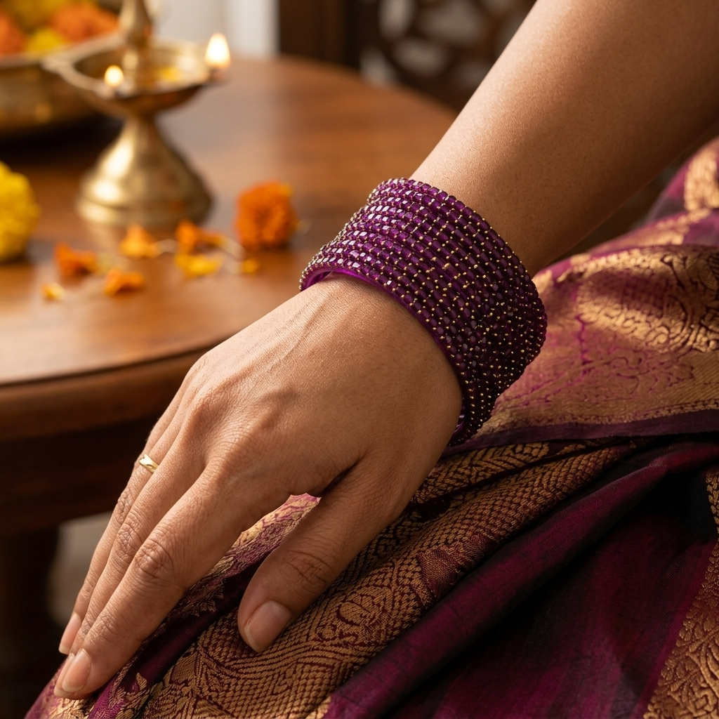 Glass Bangle - Purple 4