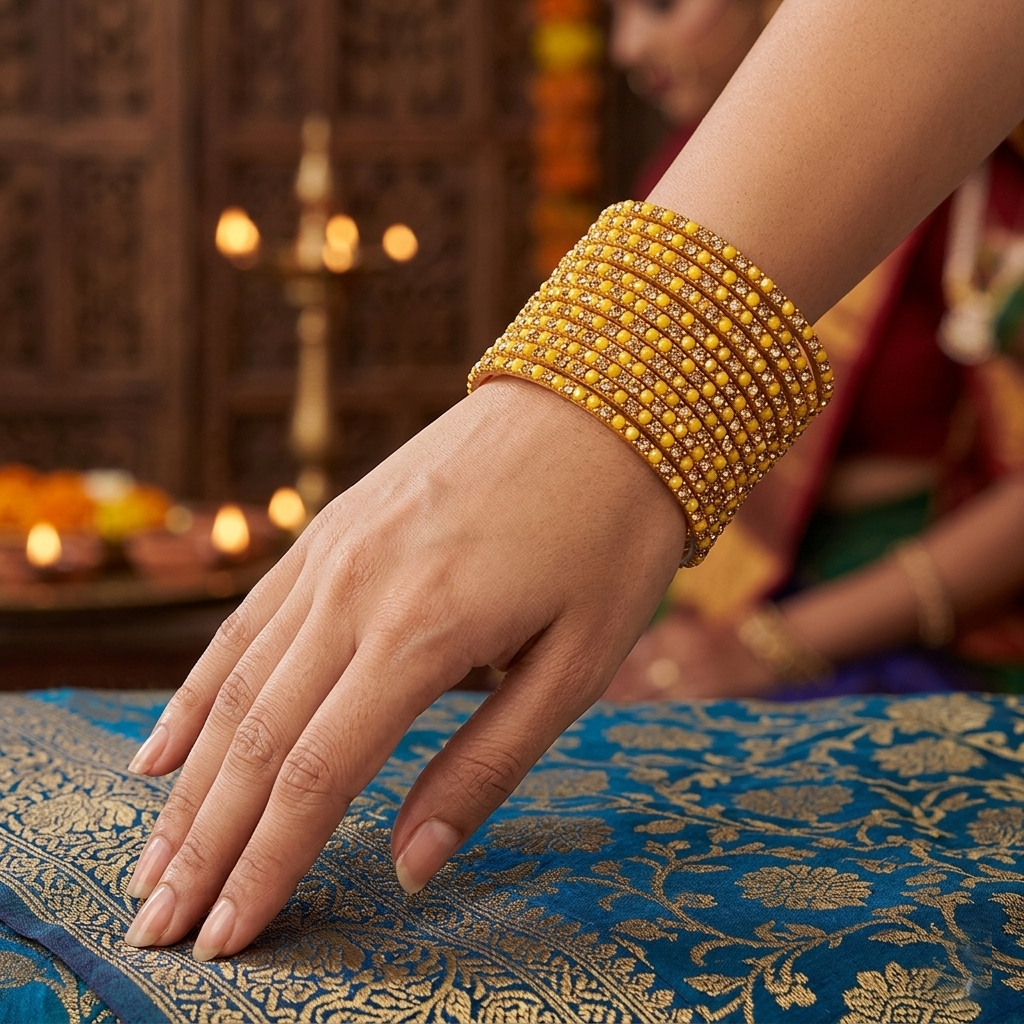Glass Bangle - Yellow 1