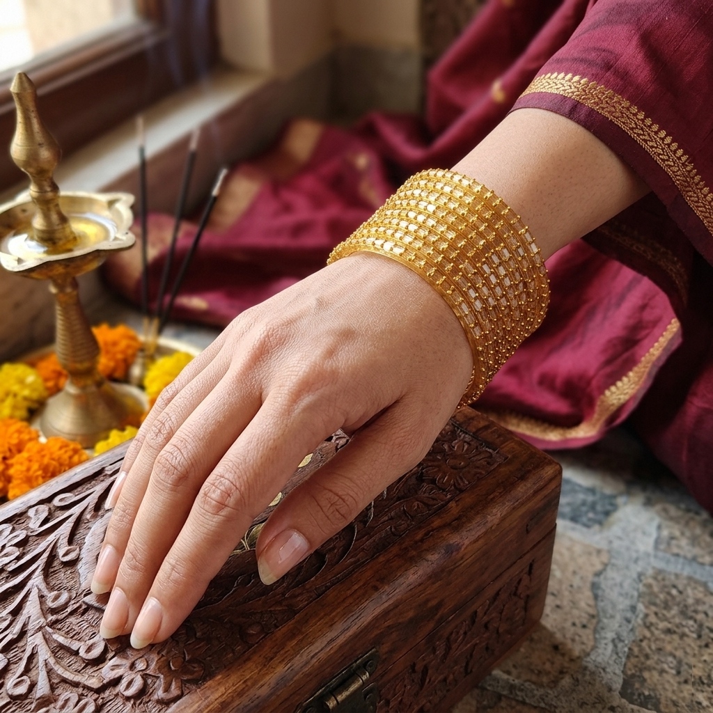 Glass Bangle - Yellow 6