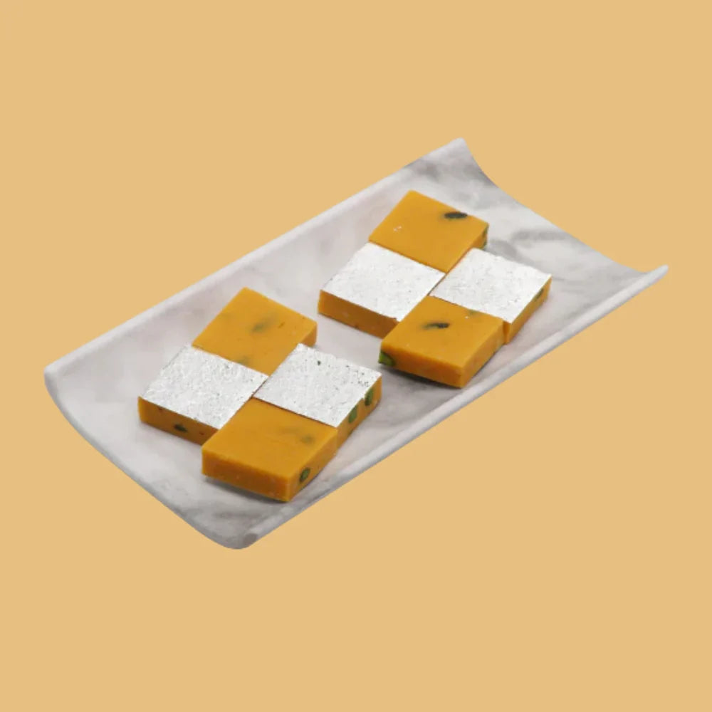 Agra Sweets Banjara's Kaju Kesariya Burfi
