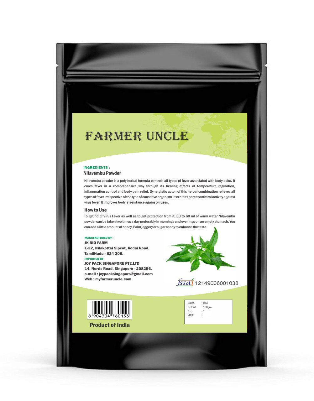 Farmer Uncle's Nilavembu Powder
