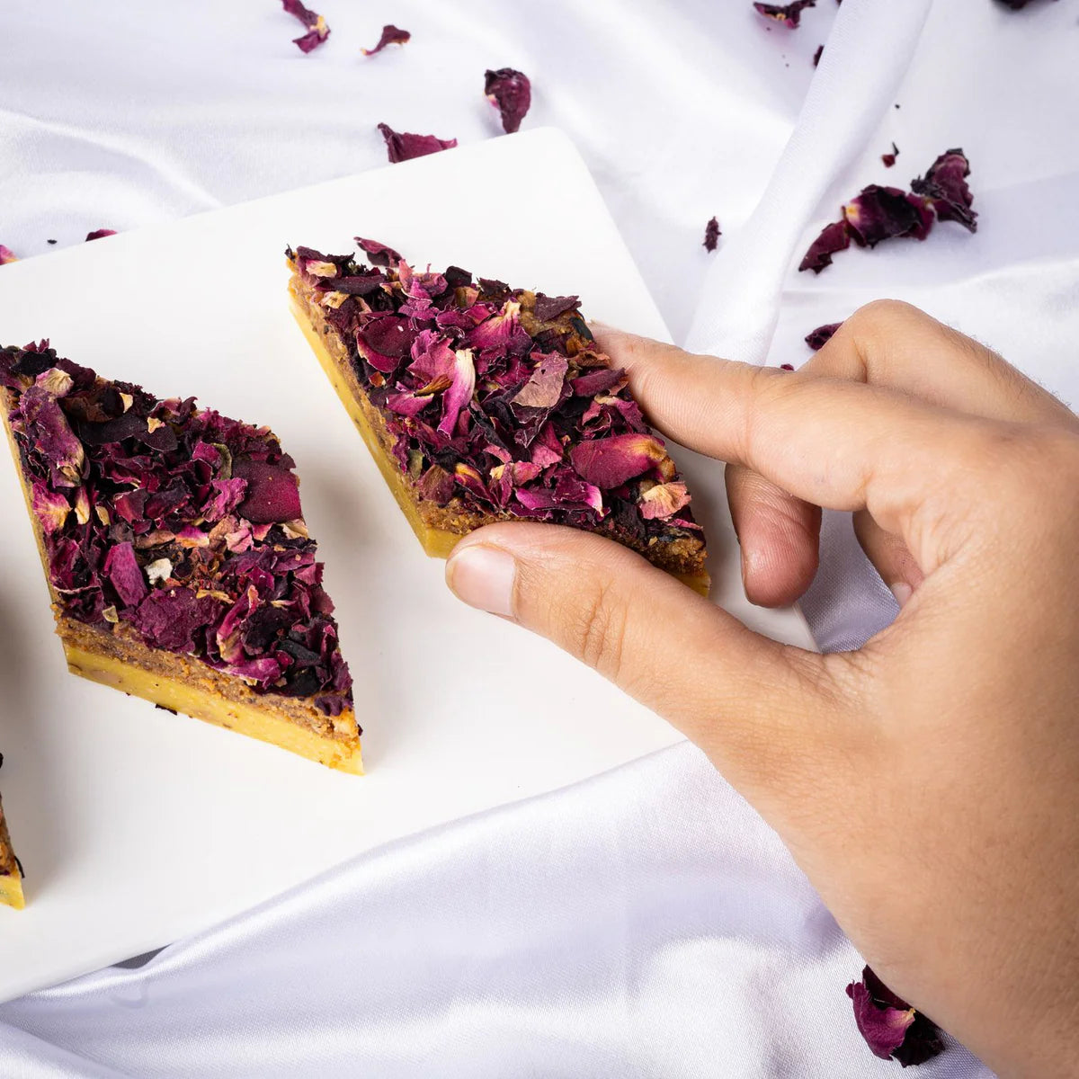 Gudmishri Rose Kaju Katli