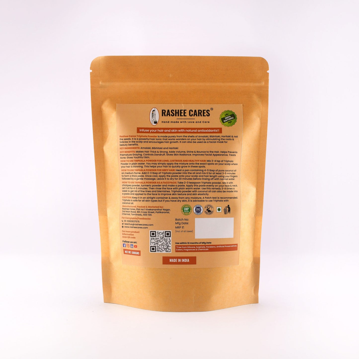 Rashee Cares Triphala Powder For Hair & Skin