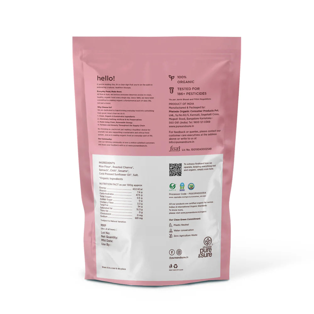Pure&Sure Organic Palak Chakli