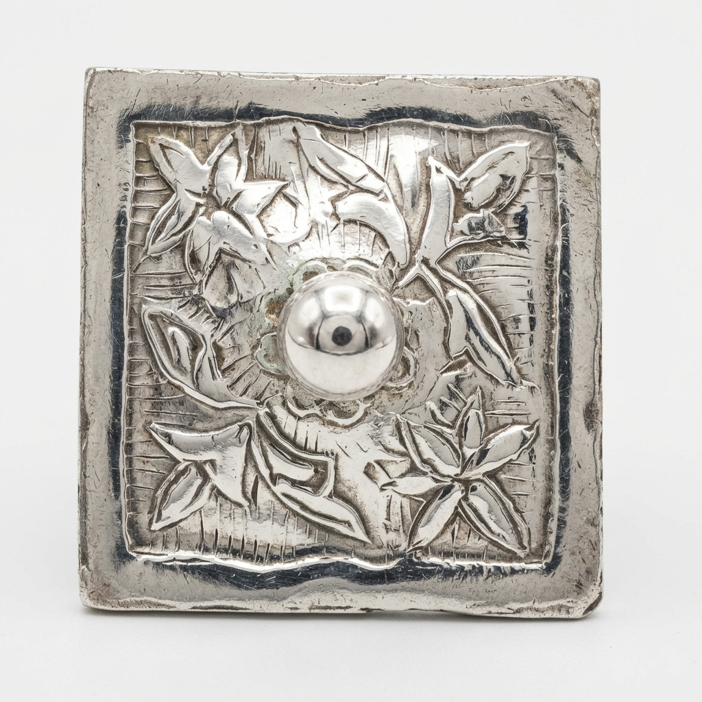 German Silver Kumkum - Square