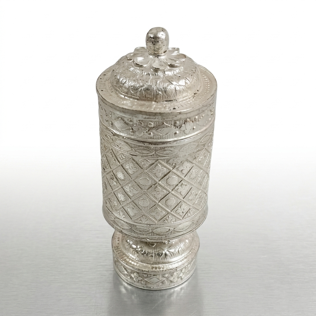 German Silver Kumkum-Pillar