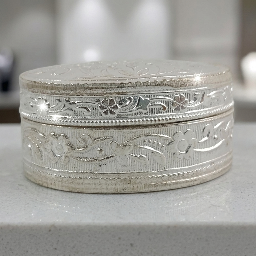 German Silver Kumkum-Oval
