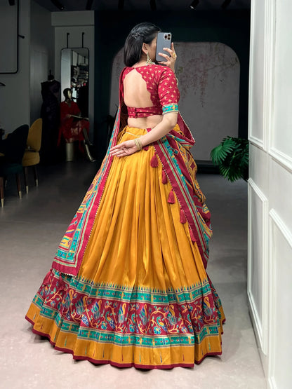 Vastra Creation's Elegant Tussar Silk Lehenga Choli Set