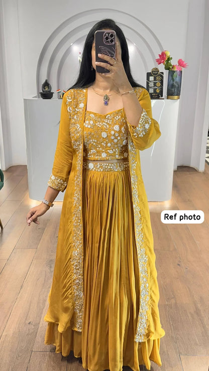 Vastra Creation's Premium Indo-Western Lehenga Choli Set