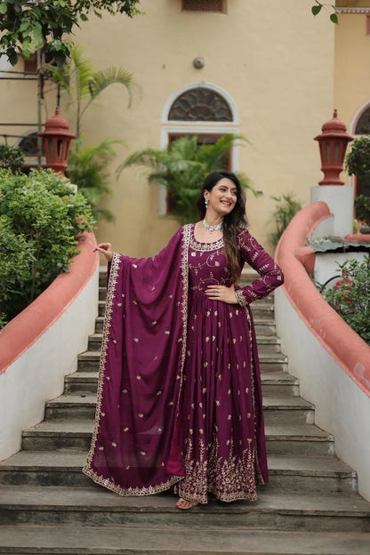 Vastra Creation's Designer Chinon Sharara Suit Set