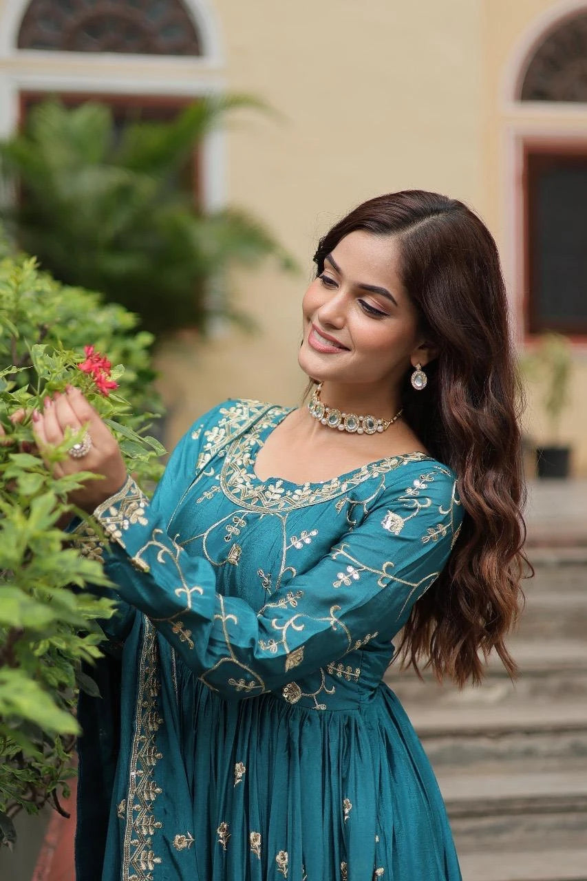 Vastra Creation's Designer Chinon Sharara Suit Set