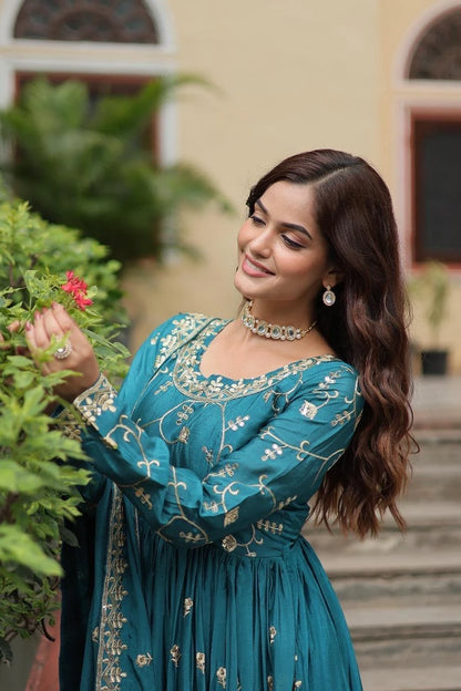 Vastra Creation's Designer Chinon Sharara Suit Set