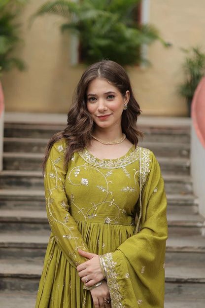 Vastra Creation's Designer Chinon Sharara Suit Set