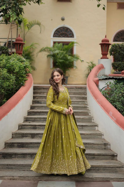 Vastra Creation's Designer Chinon Sharara Suit Set