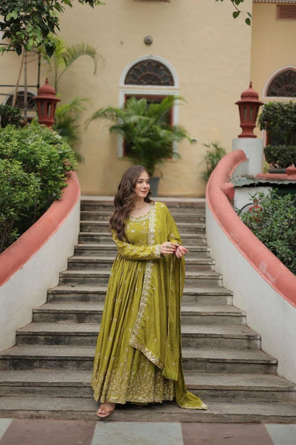 Vastra Creation's Designer Chinon Sharara Suit Set