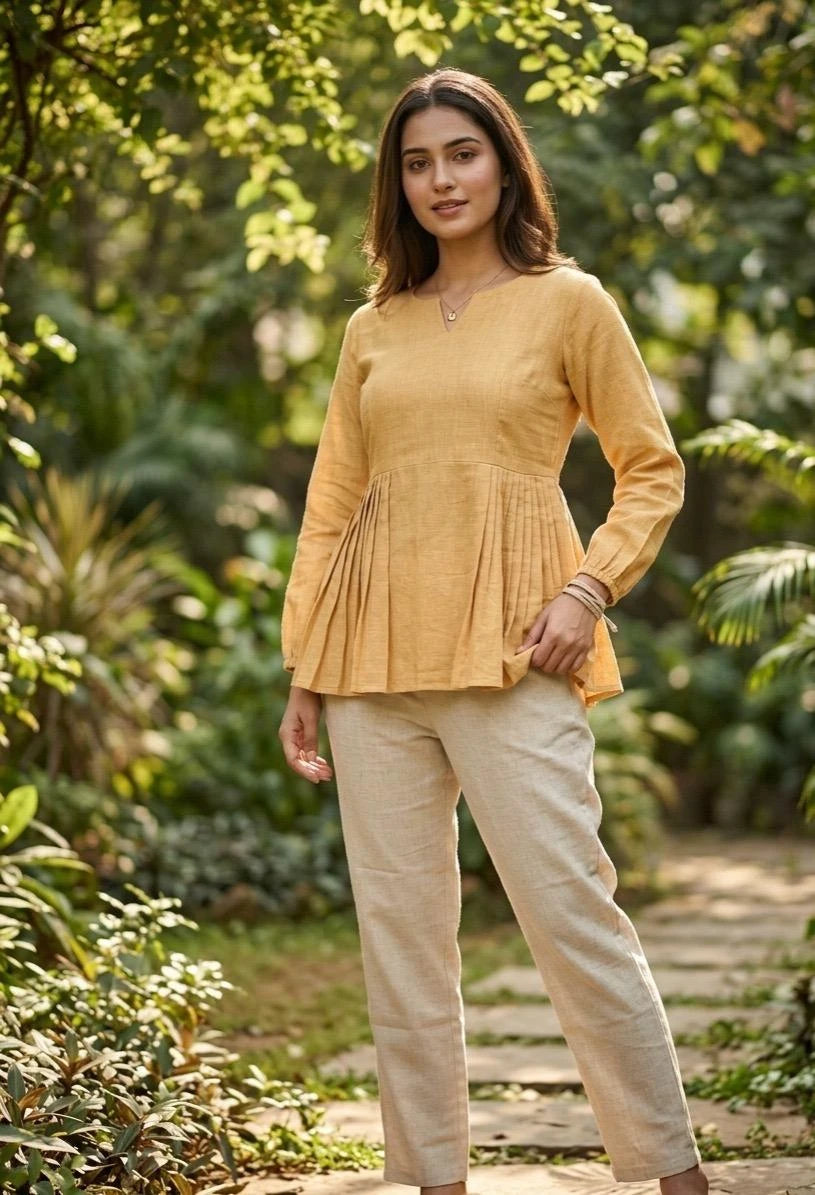 Vastra Creation's Premium Linen Cotton Top & Pant Set
