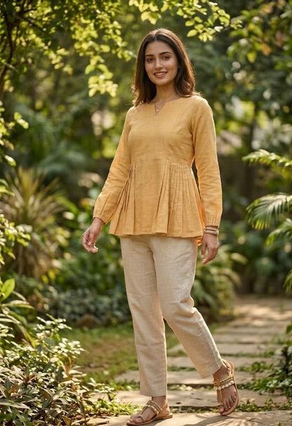 Vastra Creation's Premium Linen Cotton Top & Pant Set